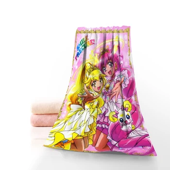 Pasūtījuma Smaidu Precure! Anime Meitene Dvieļu Apdrukāta Kokvilnas Sejas/Vannas Dvieļi Microfiber Auduma Bērniem, Vīriešiem, Sievietēm, Duša, Dvieļi