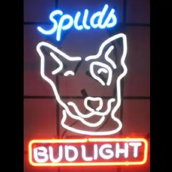 Pasūtījuma Spuds Bud Light Stikla Neona Gaismas Zīme, Alus Bārs