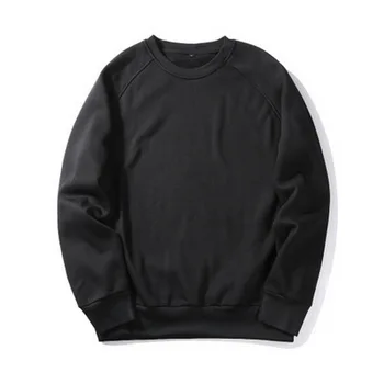 Pavasara Rudens Bieza Lupatu Vīriešu Krekli Vīriešu Džemperis ar garām Piedurknēm Cietā Hoodless sporta Krekls Vīriešiem Gadījuma Streetwear WY117
