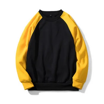 Pavasara Rudens Bieza Lupatu Vīriešu Krekli Vīriešu Džemperis ar garām Piedurknēm Cietā Hoodless sporta Krekls Vīriešiem Gadījuma Streetwear WY117