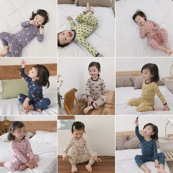 Pavasara Rudens Bērnu Zēniem Meitenēm Pidžamas Komplekts Bērniem, Multiplikācijas Filmu Pidžamas Komplekts Bērniem Krekls Ar Garām Piedurknēm Bikses Sadzīves Uzvalks Apakšveļu