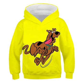 Pavasara Rudens Scooby Doo Noslēpums Mašīna Bērnu Hoodies Zēni Meitenes Drēbes, Sporta Krekli, Bērnu Apģērbu Ar Garām Piedurknēm Bērniem Drēbes
