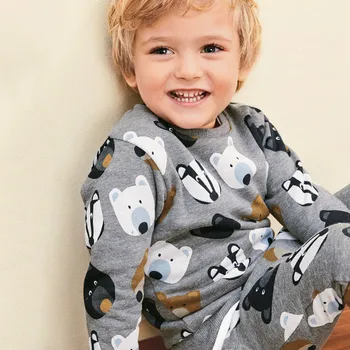 Pavasarī Baby Zēni Cute Sedz Sporta Krekli Komplekti Kokvilnas Hoodies+Bikses 2 Gab Atbilstoši Bērniem Drēbes Toddler Zēns Boutique Apģērbs, Kostīmi