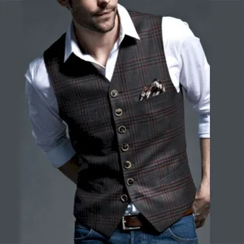 Pavasarī jaunas vietas modes temperaments Britu stila vīriešu mazo vest gadījuma zemāko veste vīriešu uzvalks, veste MJ0265