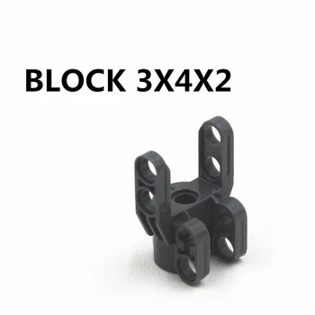Pašbloķējoši Ķieģeļi KM Celtniecības Bloki Tehnikas 1 komplekts Lineārās Piedziņas 10-15M+BLOĶĒT 3X4X2 saderīgs ar Lego 4528037