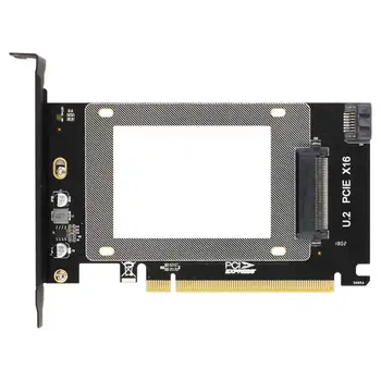 PCI-E Stāvvadu 3.0 4X X16, lai U. 2 SFF-8639 Adapteris NVMe PCIe SSD PCI-e, lai U2 Kartes M. 2 NGFF 2.5' SSD uz PCI-EX16 Intel