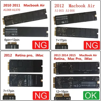 PCI Express PCI-E 4X M. 2 NGFF M-Taustiņu, lai 2013. gads. gads. Apple Macbook SSD Pārvērst Karti A1493 A1502 A1465 A1466