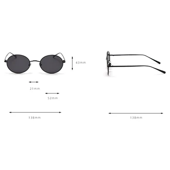 Peekaboo retro ovālas formas saulesbrilles sieviešu polarizētās uv400 metāla rāmis apaļas, saules brilles vīriešiem black red vasaras aksesuāri vīriešu
