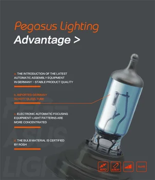 PEGASUS Auto Halogēnu Headligh H11 1500lm Auto Spuldze Lukturis 4300K