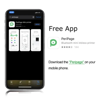 PeriPage Mini Pocket Photo Printeri Portatīvie Mobilo tālruni, Foto Printeri, Mobilo Tālruni Android, iOS, Windows