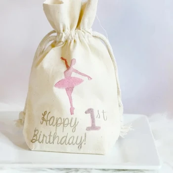 Personalizēt īsziņas nosaukums datums Balerīna laimes dzimšanas dienā labu dāvanu konfektes maisiņi puses labā, somas musulmaņu konfektes bufetes