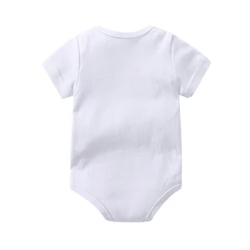 Personalizēta Mazuļa Onesie Grūtniecības Sludinājumu Onesie Unisex zīdaiņu augt Baltu Kokvilnas Bodysuit Pasūtījuma Uzvārds Baby Onesie