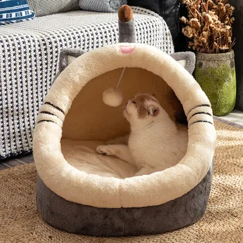 Pet cat gulta grozu Māju Iekštelpu visu-mērķis, mazas suņu audzētava locīšanas kaķis ala gudrs miega mat ūdensizturīgs ziemā silts piederumi