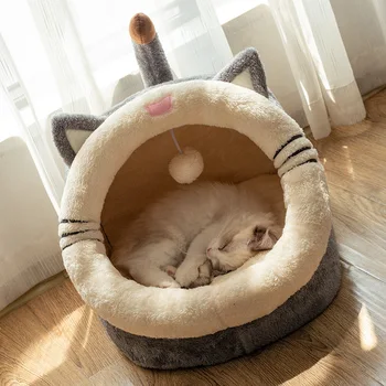 Pet cat gulta grozu Māju Iekštelpu visu-mērķis, mazas suņu audzētava locīšanas kaķis ala gudrs miega mat ūdensizturīgs ziemā silts piederumi