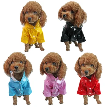 Pet kaķu un suņu lietusmētelis segtu PU atstarojošās lentes mazs suns lietusmētelis ūdensnecaurlaidīgs jaka sunim mīkstu lietus sezona pet apģērbs