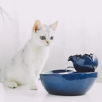 Pet Strūklaka Mazo Automātiskā Ūdens Dzērājs Padeve Suns, Kaķis Keramikas Pet Ūdens Dzērājs Izcilas Kvalitātes Dotted Dizains