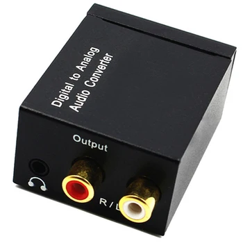 Peļņu 3,5 mm Ligzda Koaksiāla Optiskās Šķiedras Digitālā uz Analogo Audio AUX RCA L/R Converter SPDIF Ciparu Audio Decoder Pastiprinātājs