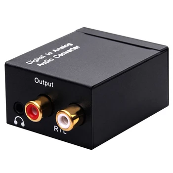 Peļņu 3,5 mm Ligzda Koaksiāla Optiskās Šķiedras Digitālā uz Analogo Audio AUX RCA L/R Converter SPDIF Ciparu Audio Decoder Pastiprinātājs