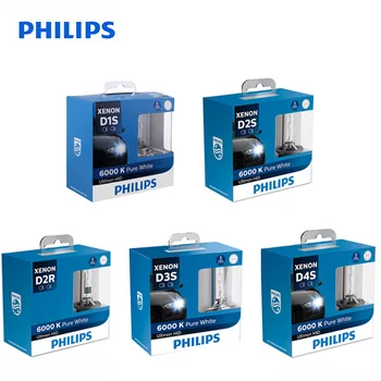 Philips Ultinon HID Xenon D1S D2S D2R D3S D4S WXX2 35W 6000K Cool Balta Gaisma Ksenona Lukturu Auto Spuldzes Auto Spuldzes