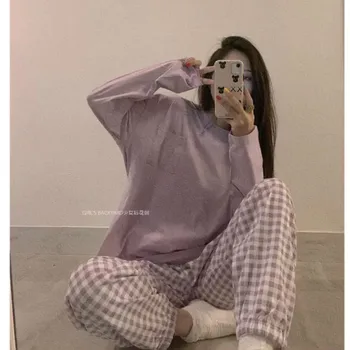 Pidžamas Meitenēm Gulēt Topi + Pleds Bikses Mājas Drēbes Sievietēm, Loungewear Pijamas Pyjama Femme Sleepwear