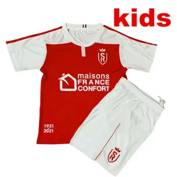 Pieaugušajiem komplekti 20 21 Stade Reims soccer jerseys mājas sarkana 6 DISASI CAFARO 24 KONAN DIA FOKET CHAVALERIN ZENELI 2020 2021 krekli