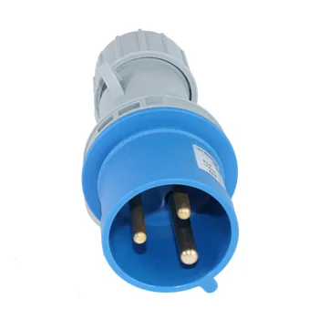 Piegādes 32A vienfāzes zilā rūpniecības ūdensizturīgs plug IEC309 2P+E 200-250V ūdensizturīgs IP44f Savienojuma Ligzda Pievienojiet