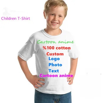 Pielāgota Druka T Kreklu apdruka Vīriešu sieviešu Krekls DIY, piemēram, Jūsu Foto vai Logo Balts Tops, t-veida, Bērnu t krekls balts %100 kokvilna
