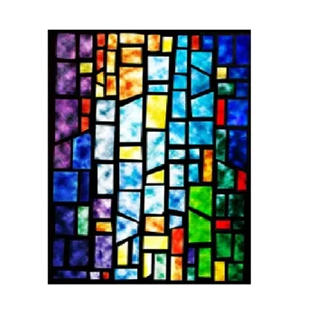 Pielāgota Izmēra Stikla Uzlīmes, Statiskā Piekļauties Eiropas Baznīcas Vitrāžu Loga Stila Nokrāsu-Plēves Logu, Durvju ministru Kabineta DIY 50cmx100cm