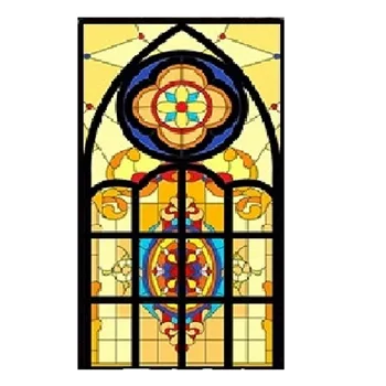 Pielāgota Izmēra Stikla Uzlīmes, Statiskā Piekļauties Eiropas Baznīcas Vitrāžu Loga Stila Nokrāsu-Plēves Logu, Durvju ministru Kabineta DIY 50cmx100cm