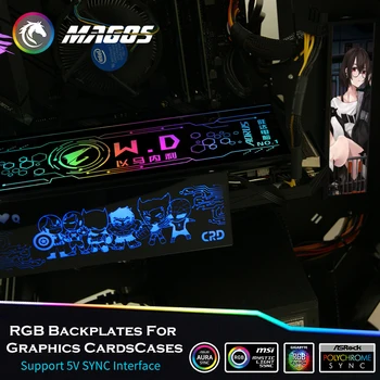 Pielāgota PC Case Sānu Paneļa GPU Backplane RGB Ticības Gaismas Krāsains /RGB /D-RGB AURA Streamer Backplate Lietu/Grafikas Karte