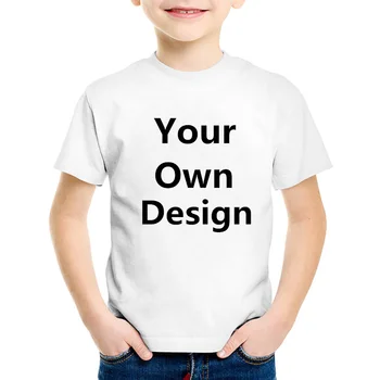 Pielāgotā Drukāšana Bērnu T Krekls Chi;niem DIY, piemēram, Jūsu Foto vai Logo Baltā Top Tees t-krekls Zēnu, Meiteņu Apģērbs