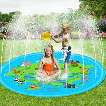 Piepūšamās Sprinkleru Splash Spēlēt Mat Āra Rotaļu Spray Mat Bērni Bērni Zīdainis Pad Strūklaka Spēlēt Pad Pludmales atpūta daļa