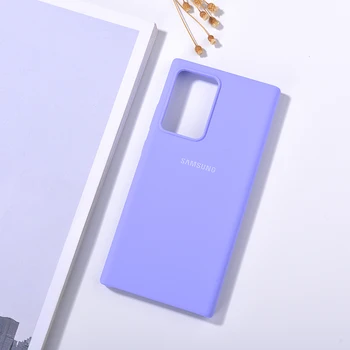 Piezīme 20 + Ultra Gadījumā Oriģinālais Samsung Galaxy Samtaina Silikona Vāks Soft-Touch Atpakaļ Aizsargājošu Apvalku Note20 Note20+ S20 Plus