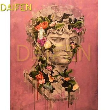 Pilna Apaļā Dimanta mozaīkas David lilija DIY 3D Dimanta glezna krustdūrienā Rožu zālē Pilnu Kvadrātveida Dimanta izšuvumi David avatar