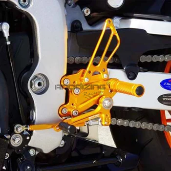 Pilna CNC Alumīnija Motociklu Regulējams Rearsets Aizmugures Komplekti Kāju Naglas, HONDA CBR600RR 2007-2008