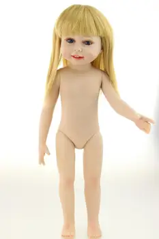 Pilna vinly atdzimis Amerikāņu baby lelle reāli Meitene 45 cm Dāvana lelle atdzimis bērnu rotaļlietas saģērbt princese Boneca Brinquedos