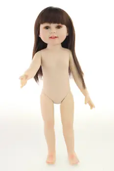 Pilna vinly atdzimis Amerikāņu baby lelle reāli Meitene 45 cm Dāvana lelle atdzimis bērnu rotaļlietas saģērbt princese Boneca Brinquedos