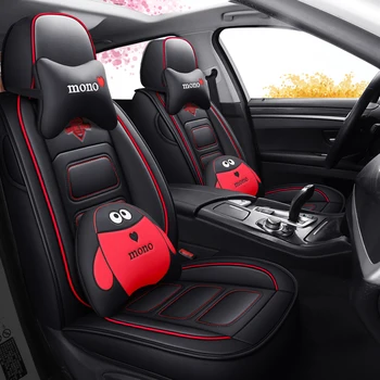 Pilns Pārklājums Eko-ādas auto sēdekļu pārvalki PU Ādas Automašīnu Sēdekļu Pārvalki Audi quattro a7 a8 q3 auv suv q5 q7 q8 quattro