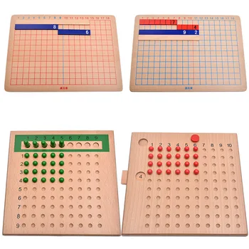 PILNU Koka Montessori Matemātikas Mācību Materiālus, Aprēķinot Valdes Mini Ģimenes Komplekts Bērnu Agrīnās Izglītības Rotaļlieta