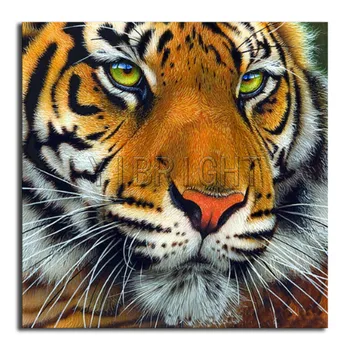 Pilnu Kvadrātveida Dimanta glezna krustdūrienā Tiger Pilna Apaļā Dimanta mozaīkas dzīvnieku 5D DIY Dimanta izšuvumi vadītājs ainavas