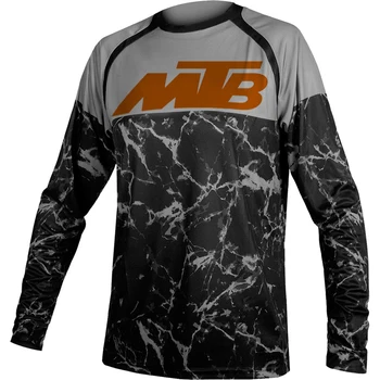Pilnu piedurknēm enduro Jersey marmora zīmējumu, kalnu velosipēds apģērbu MTB velo krekls DH MX velo krekli kalnu motokrosa valkā