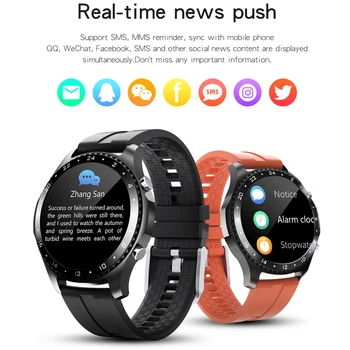 Pilnībā Touch Kārta Smart Skatīties Bluetooth Zvanu Mūzikas Vadības Ziņojums Push Temperatūra, Asinsspiediens, Sirds Ritma Monitors Smartwatch