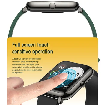 Pilnībā Touch Screen Smart Skatīties Vīrieši asinsspiediens Pedometrs Smartwatch Sievietes Sirds ritma Fitnesa Tracker Sporta viedo rokas pulksteņu 