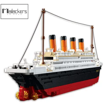 Pilsētas Filmas Titāniks Kruīza Kuģa Laivas 3D Modeli, Celtniecības Bloki Radītājs Ekspertu Tvaikonis Izglītības Rotaļlietas, Bērnu Kolekcija