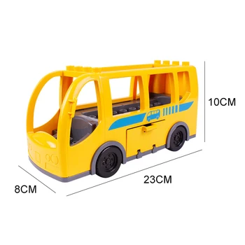 Pilsētas Satiksmes Dziesmu Plate Lielu Celtniecības Bloki Valdes Transportlīdzekļa Piederumi DIY Asamblejas Auto Rotaļlietas Bērniem Dāvanu Saderīgu Duplo Set