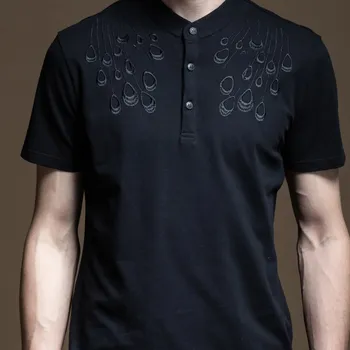 Pinli 2020. gada Vasaras Jauno Slim vienkrāsainu Kokvilnas Izšūti Modes Classic Casual Vīriešu Polo Krekls ar Īsām Piedurknēm T-krekls B202512260