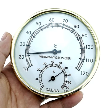 Pirts Termometrs Metāla Dial Higrometru, Mitruma, Temperatūras Mērījumiem Metru Iekštelpu Istabas Piederumi