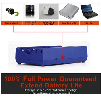 PKCELL 8 slots Smart akumulatoru Lādētāji AA AAA Lādētāji, USB neatkarīgs maksu par AA/AAA 1,2 V NIMH NICD Bateriju Lādētāju LED