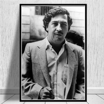 Plakātu Un Izdrukas Pablo Escobar Raksturs Leģenda Retro Vintage Krāsošana Sienas, Mākslas Audekla Sienas, Attēlus Viesistaba, Mājas Dekoru