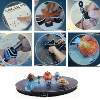 Planētas, Saules Sistēmas Modelis Papīra 3D Puzzle Rotaļlietas Bērniem Astronomijas Mācību Sākumā Izglītības Puzles, Rotaļlietas Bērniem, Zinātne